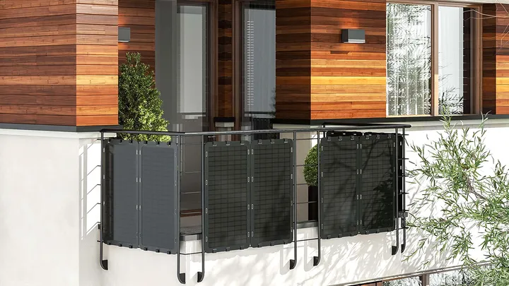Apartment Balcony with Solar Panels
