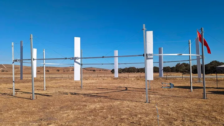 Airloom horizontal wind turbine setup